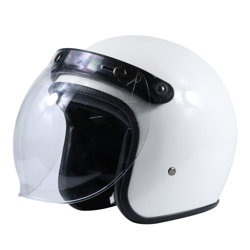 新款新品小型盔摩托车头盔男女复古头盔哈雷半盔电动车小盔体四季
