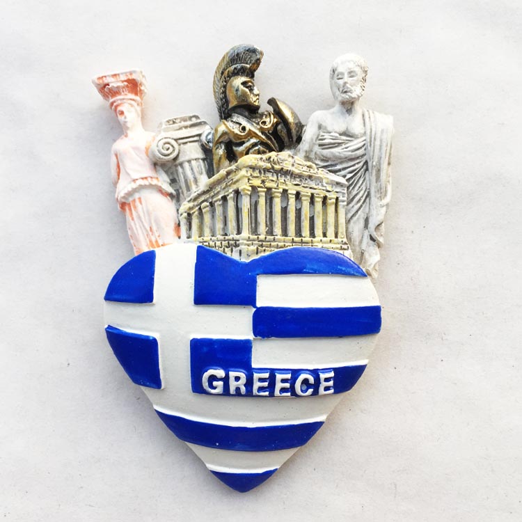 希腊国旗创意各旅游要素旅游纪念品磁力贴冰箱贴 收藏送礼伴手礼