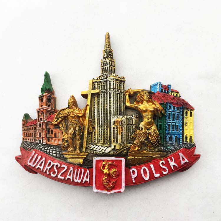 波兰首都华沙地标建筑文化科学宫旅游纪念品磁力贴冰箱贴伴手礼