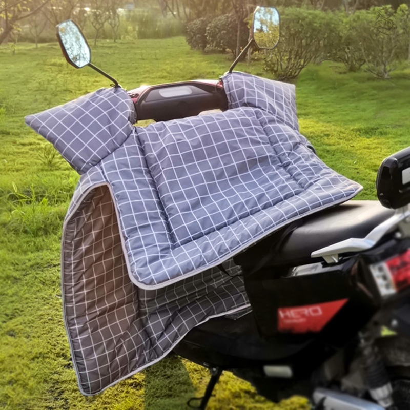 踏板摩托车挡风被冬季围挡小巧加厚绒薄棉成人厚防雨罩踏板车罩衣