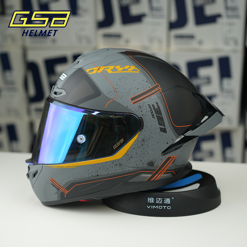 GSB摩托车头盔男女机车全盔赛车头盔街车全盔大尾翼S361