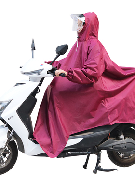 带袖雨衣电动车摩托车男女单人有袖长袖成人加大加厚电车雨披水衣