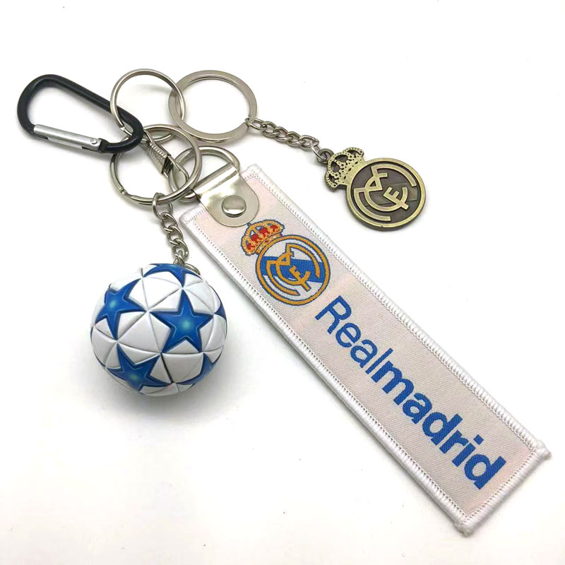皇马利物浦尤文巴黎切尔西马竞AC米兰足球队徽钥匙扣小挂件纪念品