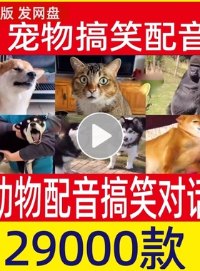 搞笑动物宠物短视频配音对话解说段子自媒体热门好玩剪辑设计素材