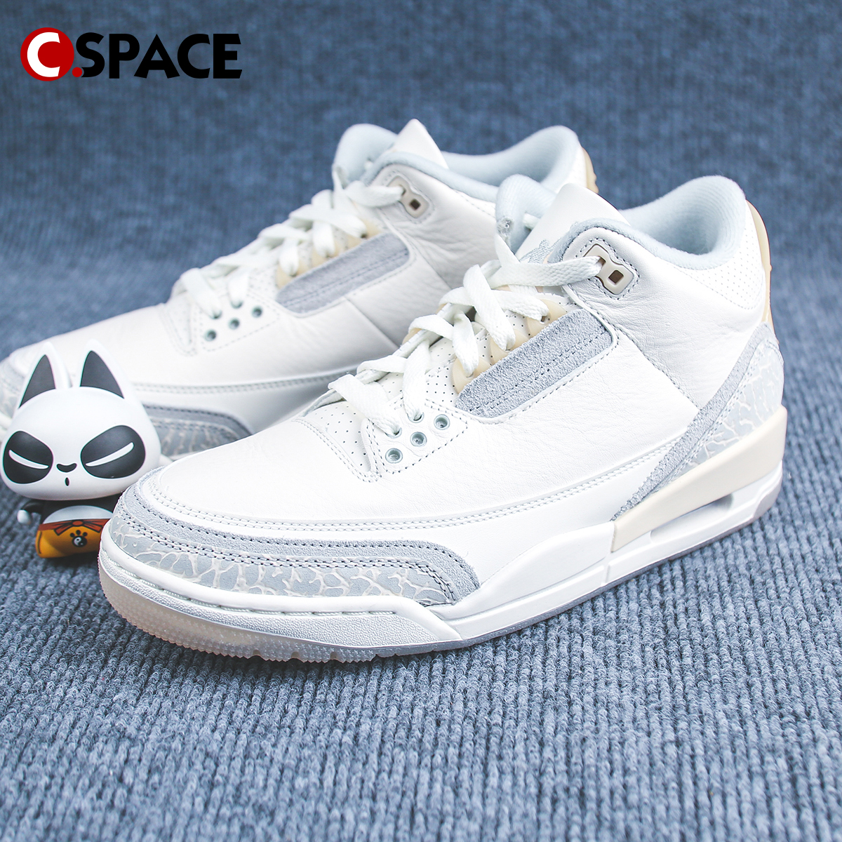 Cspace H Air Jordan 3 AJ3灰白色 舒适复古篮球鞋 FJ9479-100
