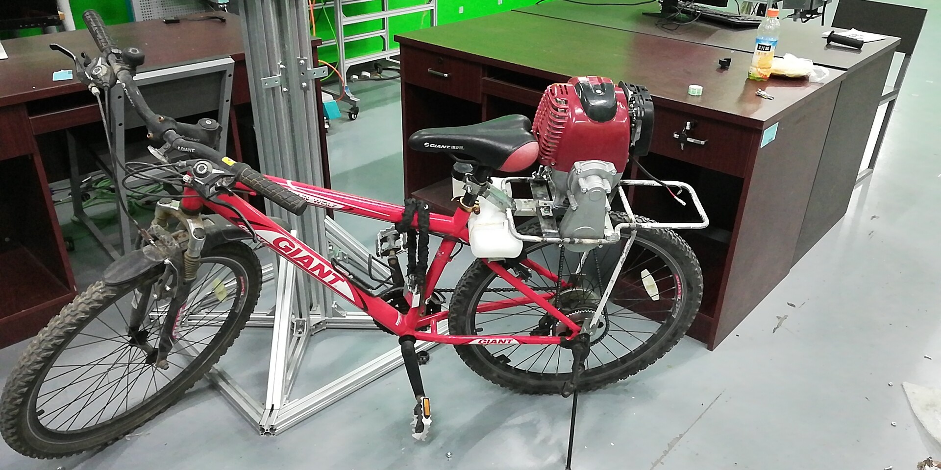 厂小跑摩托车4四冲程发动机 改装自行车49CC汽油机带链盘 链条新