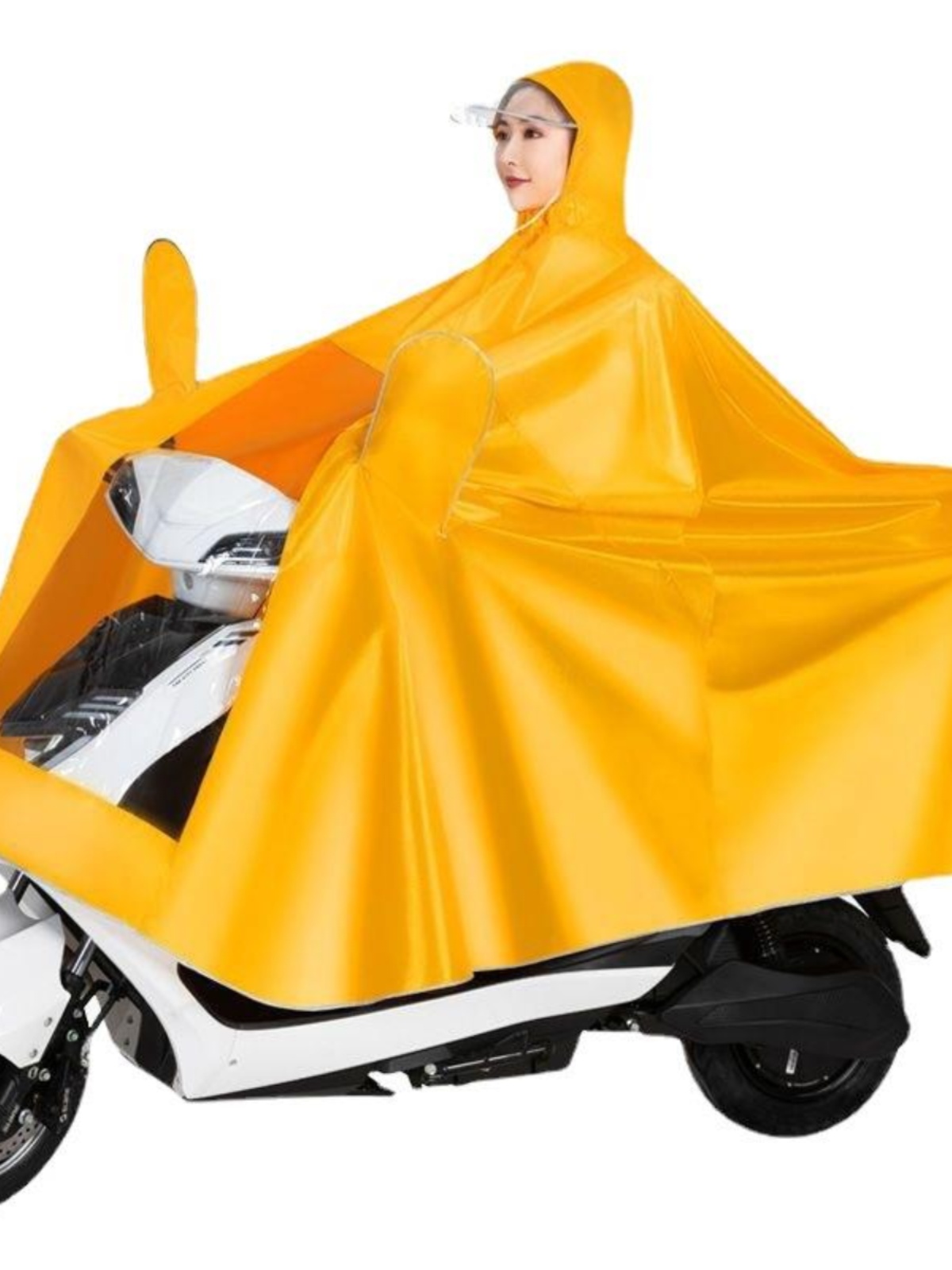 品电瓶车雨衣可看仪表盘电动车摩托自行车雨披加厚男女单双人遮促