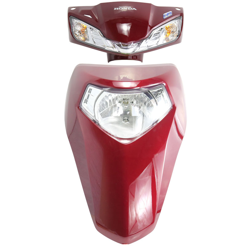 喜蕴WH100T-6五羊本田配件红色车体导流罩灯箱头罩面板摩托车外壳