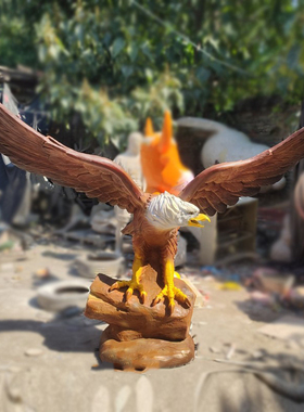 大型彩色仿真老鹰玻璃钢雕塑3米2米苍鹰模型大鹏展翅雄鹰户外雕像
