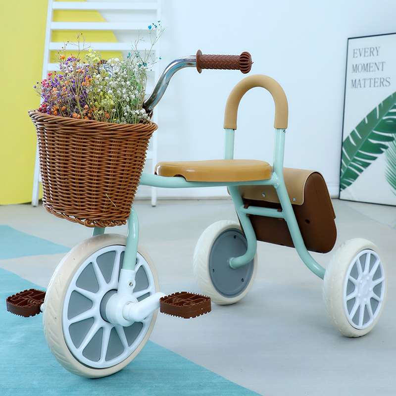 儿童三轮车脚踏车1-3岁宝宝自行车小孩童车轻便脚蹬车复古玩具车