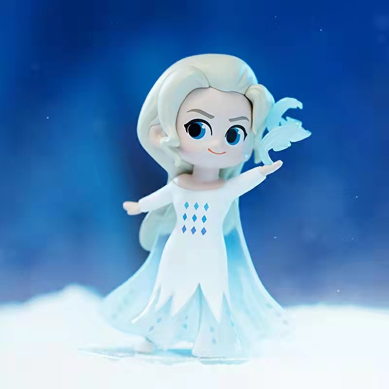 现货正版迪士尼公主美国冰雪奇缘2盲盒 安娜艾莎雪宝摆件潮玩玩具