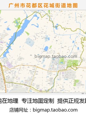 广州市花都区花城街道地图2021路线定制城市交通区域划分贴图