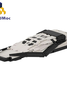 BuildMOC拼装积木玩具电影星际穿越徘徊者号太空飞船运输巡航机