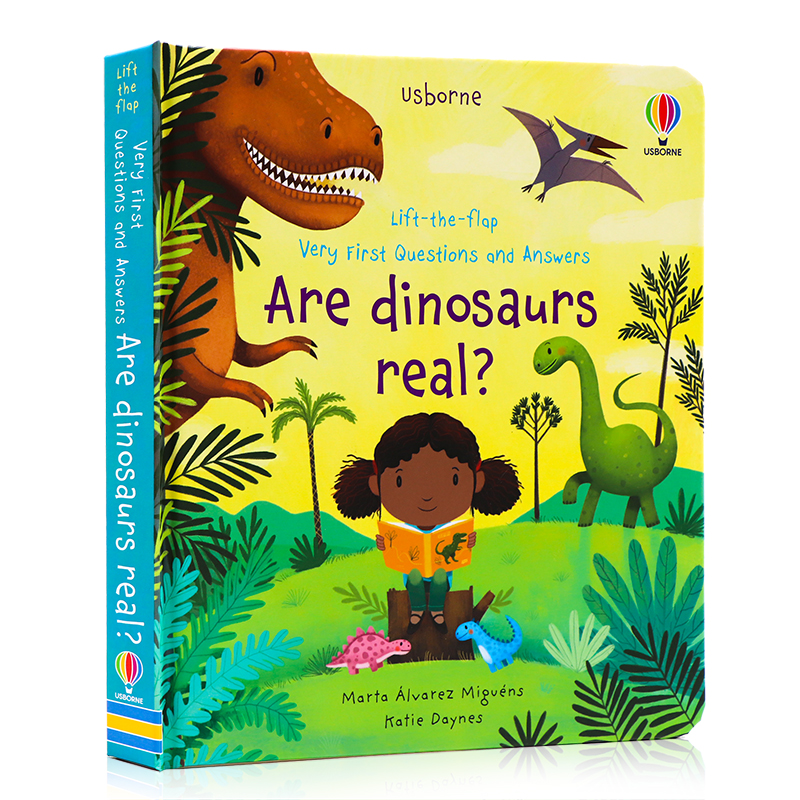 Usborne问与答系列 恐龙真的存在吗 英文原版绘本 Lift-the-flap Questions and Answers Are Dinosaurs Real 科普翻翻书低幼启蒙