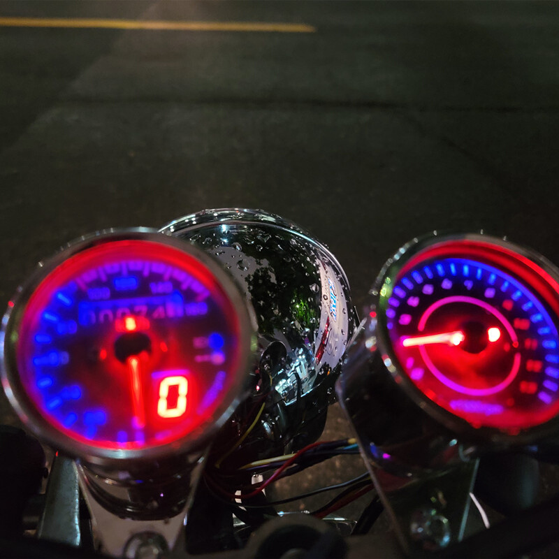 CG125摩托车双仪表组件复古改装幸福珠江嘉陵转速码表公里转速表