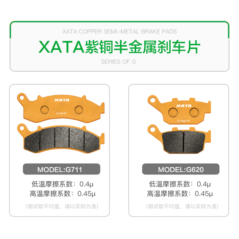 XATA半金属刹车片 大阳250/300T V锐 ADV350 DY300T-A 改装碟刹皮