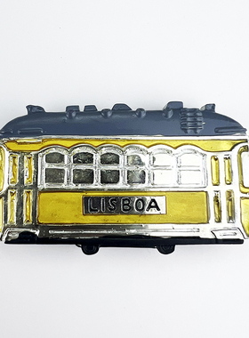 葡萄牙首都里斯本地理标志电车旅游纪念品磁性冰箱贴 收藏伴手礼