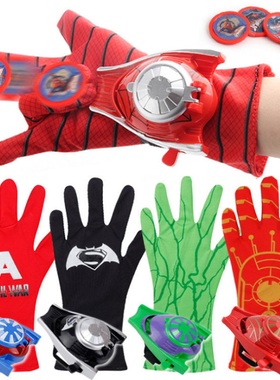 六一童节蜘蛛侠手套 美国队长发射器动漫电影人物玩具钢铁侠披风