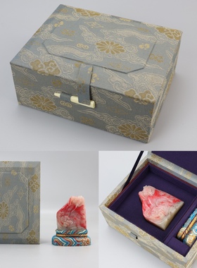 印章锦盒定做古玩收藏字画锦盒礼品盒来样定制一个都可以定制