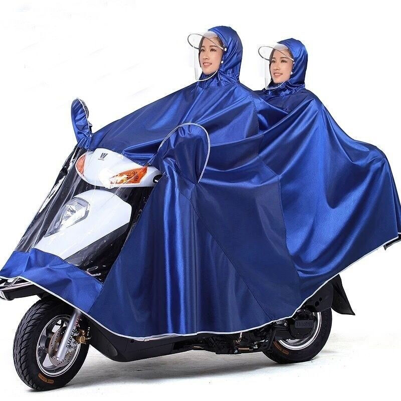 有前途（YOUQIANTU）特大码125摩托车单双人雨衣电动车双头加厚加