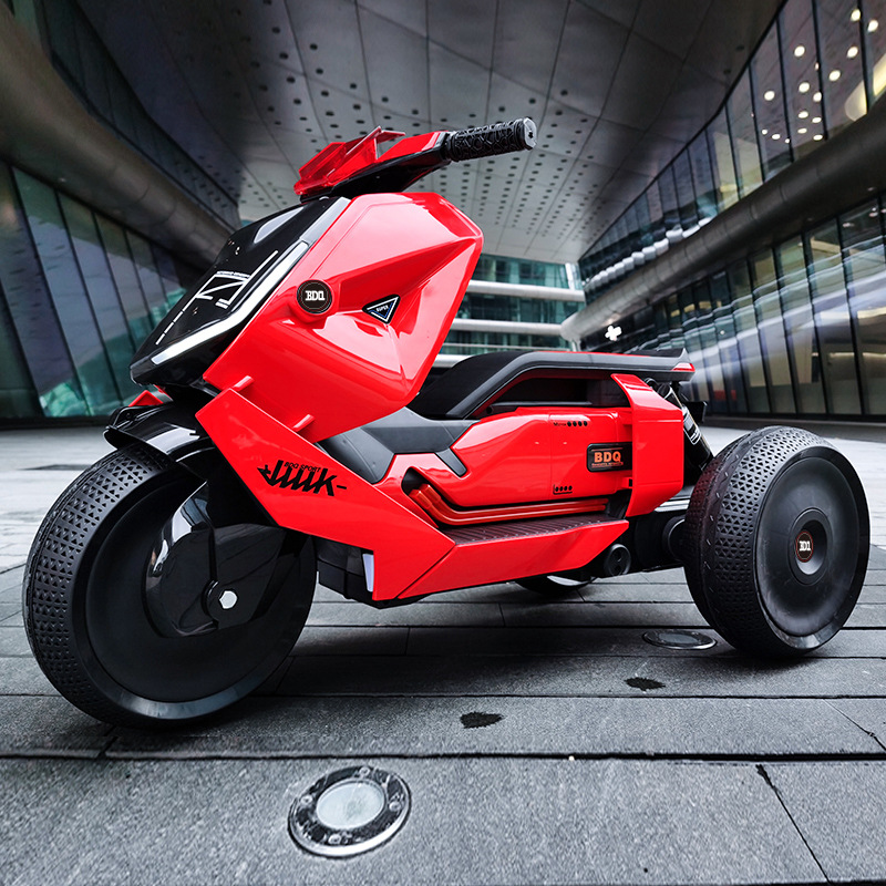 贝多奇新款幻影儿童电动摩托车可坐人玩具电瓶车宝马新款