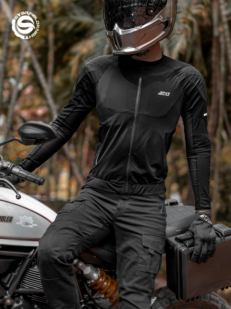 星空骑士摩托车骑行服夏季男款软甲衣机车服套装摩托骑行护甲衣男