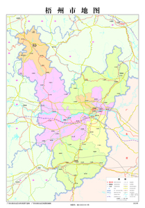 梧州市梧州市蒙山县地图打印定制行政区划水系交通地形卫星流域小