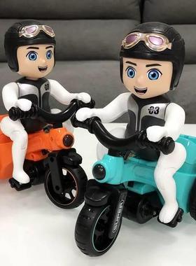 儿童玩具电动特技三轮摩托车 多款万向骑车360度旋转灯光音乐车