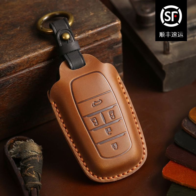 新品上市钥匙套适用于丰田埃尔法钥匙套品质送礼手工汽车钥匙包