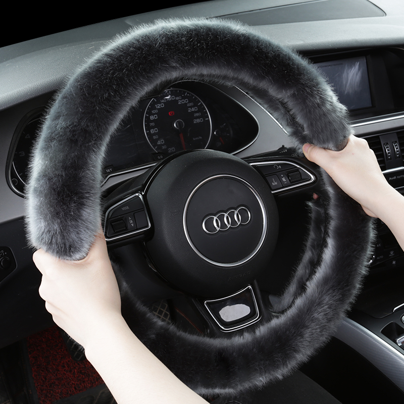 2016款雪佛兰科鲁兹自动时尚天窗版汽车冬季毛绒保暖圆型方向盘套