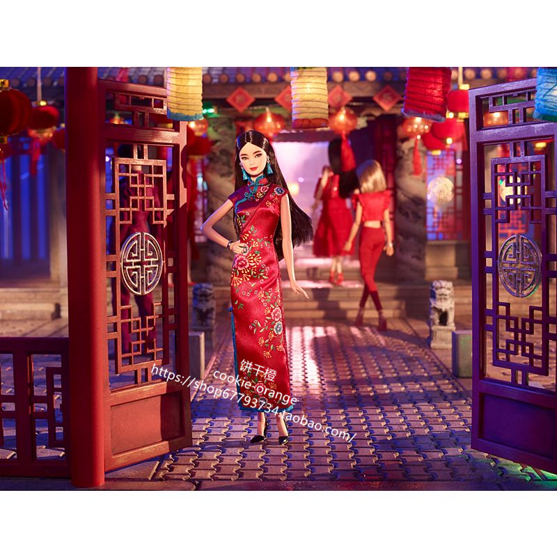 发 Barbie Lunar New Year 2021 新年快乐中国旗袍芭比