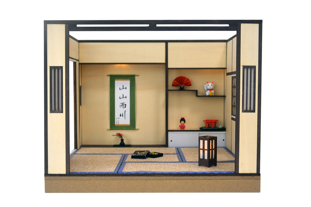 荷马手工鸟居和室OB11手工娃屋日式动漫拼装模型盲盒木制微缩场景