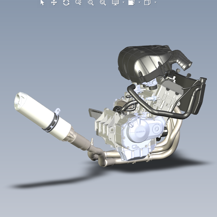 本田摩托车发动机结构01201113三维图纸（STEP格式）