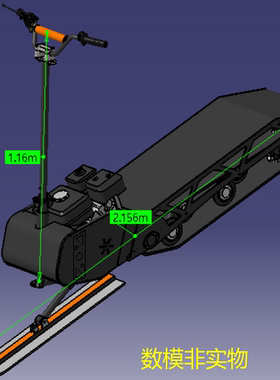 小型雪地履带式摩托滑板车自行车3D三维几何数模型链条stp齿轮CAD