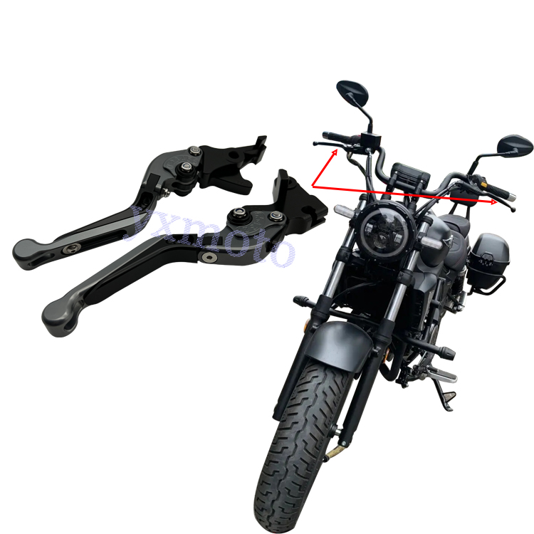 摩托车配件适用TR300改装刹车离合手柄 碟刹牛角 前制动调节手把