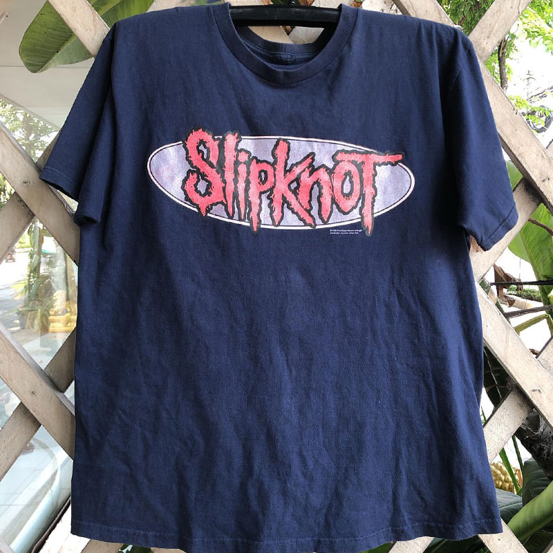 Slipknot活结乐队周边经典重金属摇滚风短袖美式vintage古着T恤潮