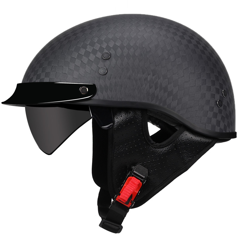 摩托车安全头帽碳纤维半盔