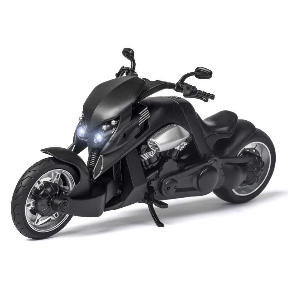 仿真合金属暴龙摩托车模型机车带声光汽车载摆件男玩具高级礼物品