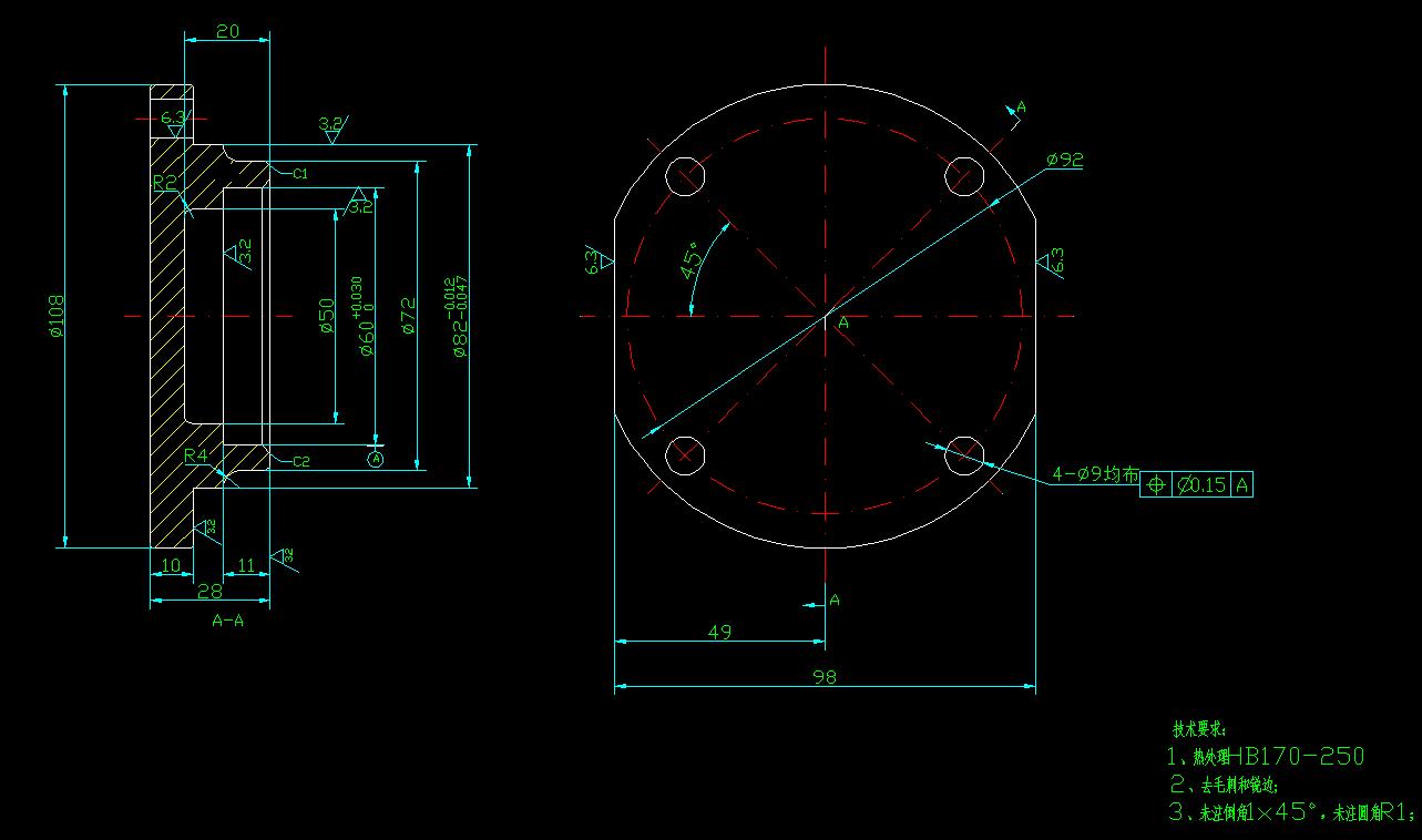 D192-端盖零件的机械加工工艺规程及夹具三维设计CAD图