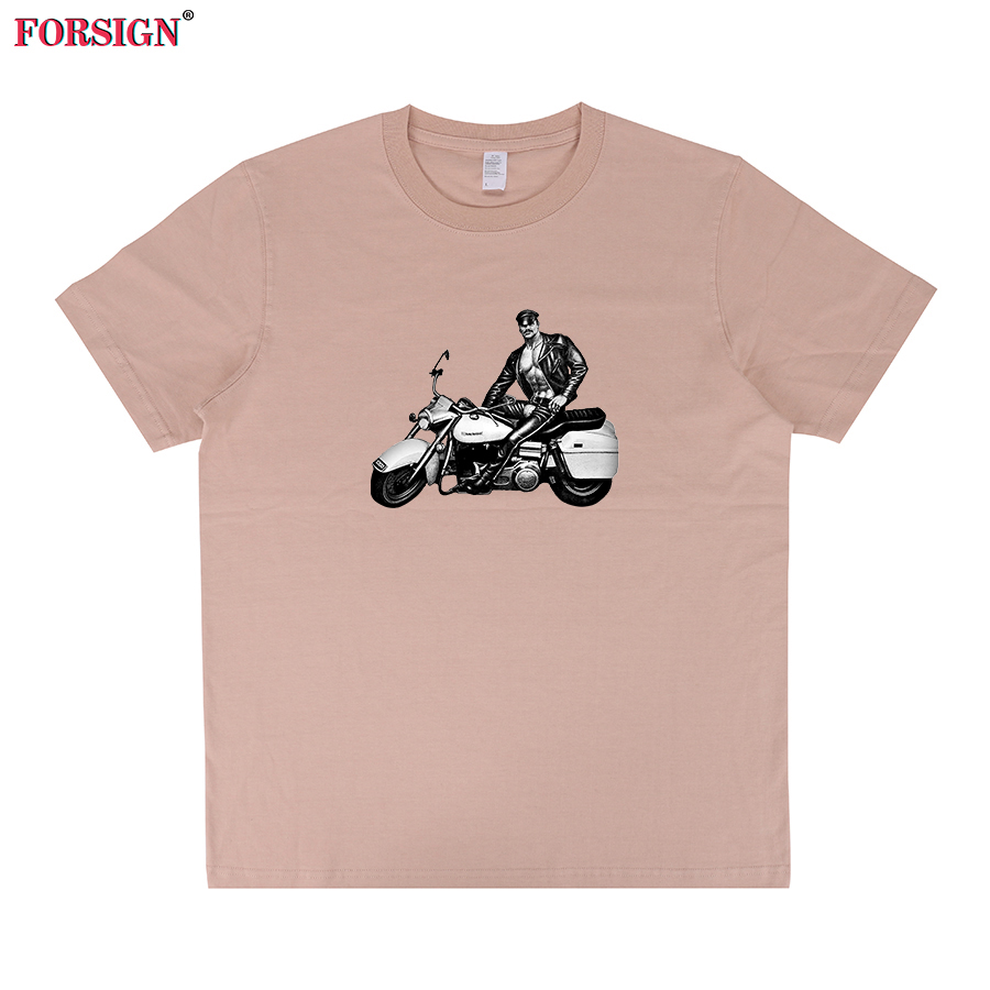 芬兰的汤姆摩托机车皮衣电影艺术Tom of Finland复古男女短袖T恤