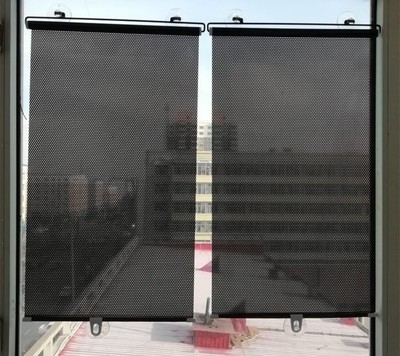 。阳台窗帘遮光防晒家用日式防紫外线厕所通用型吸盘成品免安装。