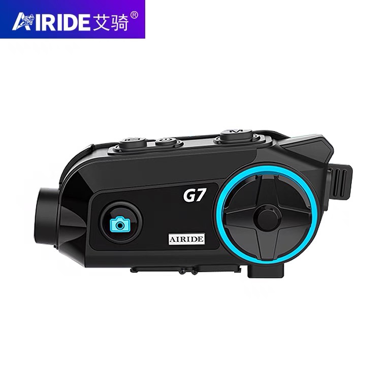 艾骑耳机行车记录仪G7 pro头盔蓝牙耳机G6骑行对讲摩托车机车盔