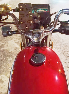 CG125嘉陵70摩托车复古改装油箱盖不锈钢超薄无钥匙野狼鑫源400