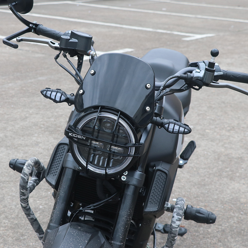 启典KD150GK摩托车小风挡前挡风玻璃GK150改装复古前挡风板黑色