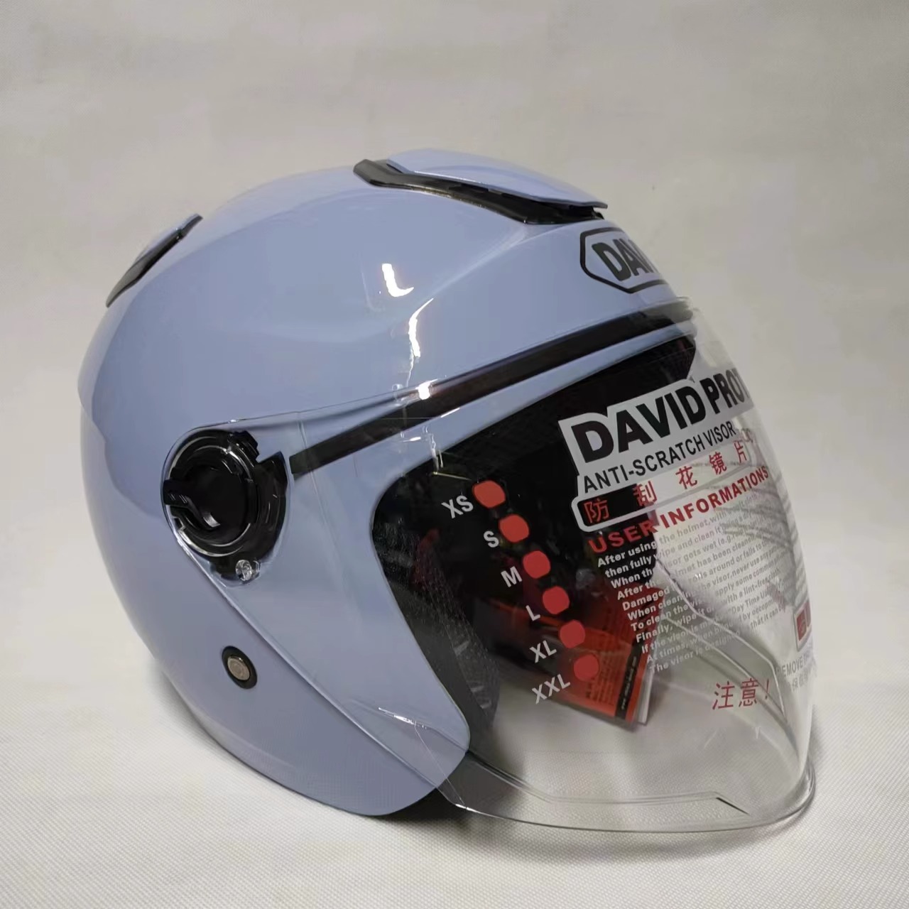 大卫3c认证电动车头盔女摩托车四季通用半盔夏季男士D018安全帽