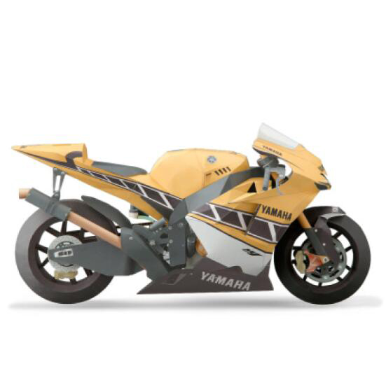 纸艺玩具益智DIY手工制作仿真雅马哈M1仿赛摩托车立体3D纸质模型