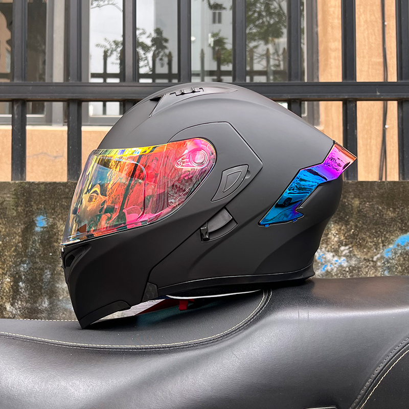 ORZ摩托车头盔男女揭面盔双镜机车半全盔蓝牙3C认证新国标四季