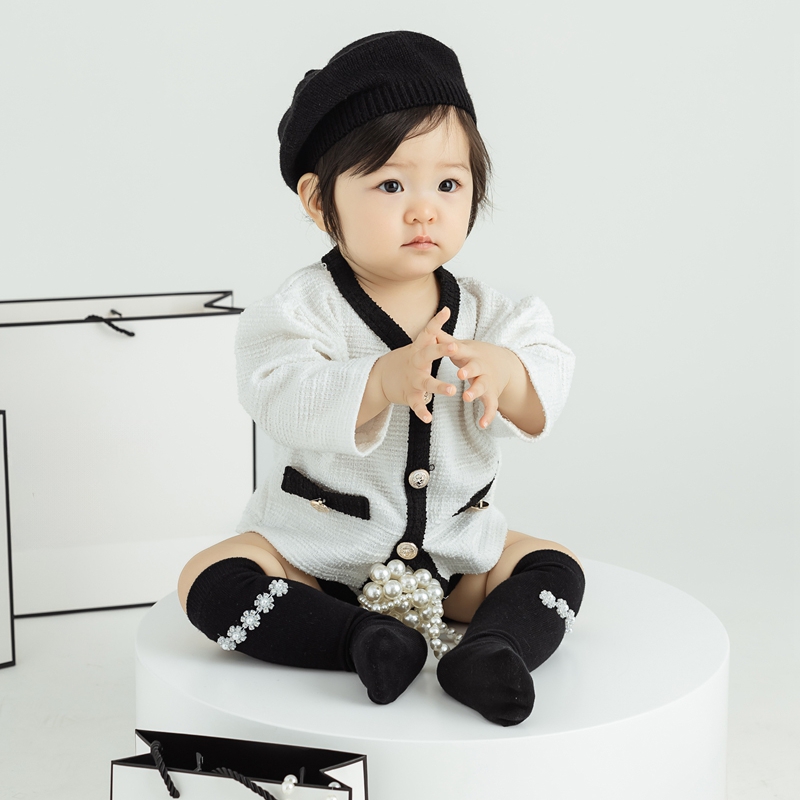 儿童摄影主题服小香风周岁女宝宝艺术照1岁拍照背景道具写真套装