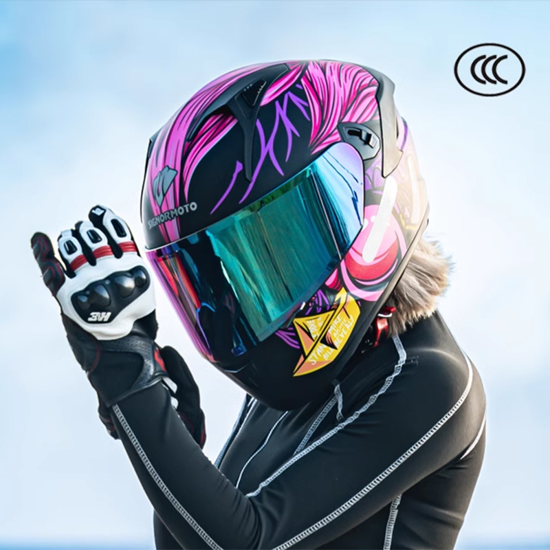 艾狮头盔男女摩托车包全盔机车3C认证带蓝牙冬季防雾夏季电动车