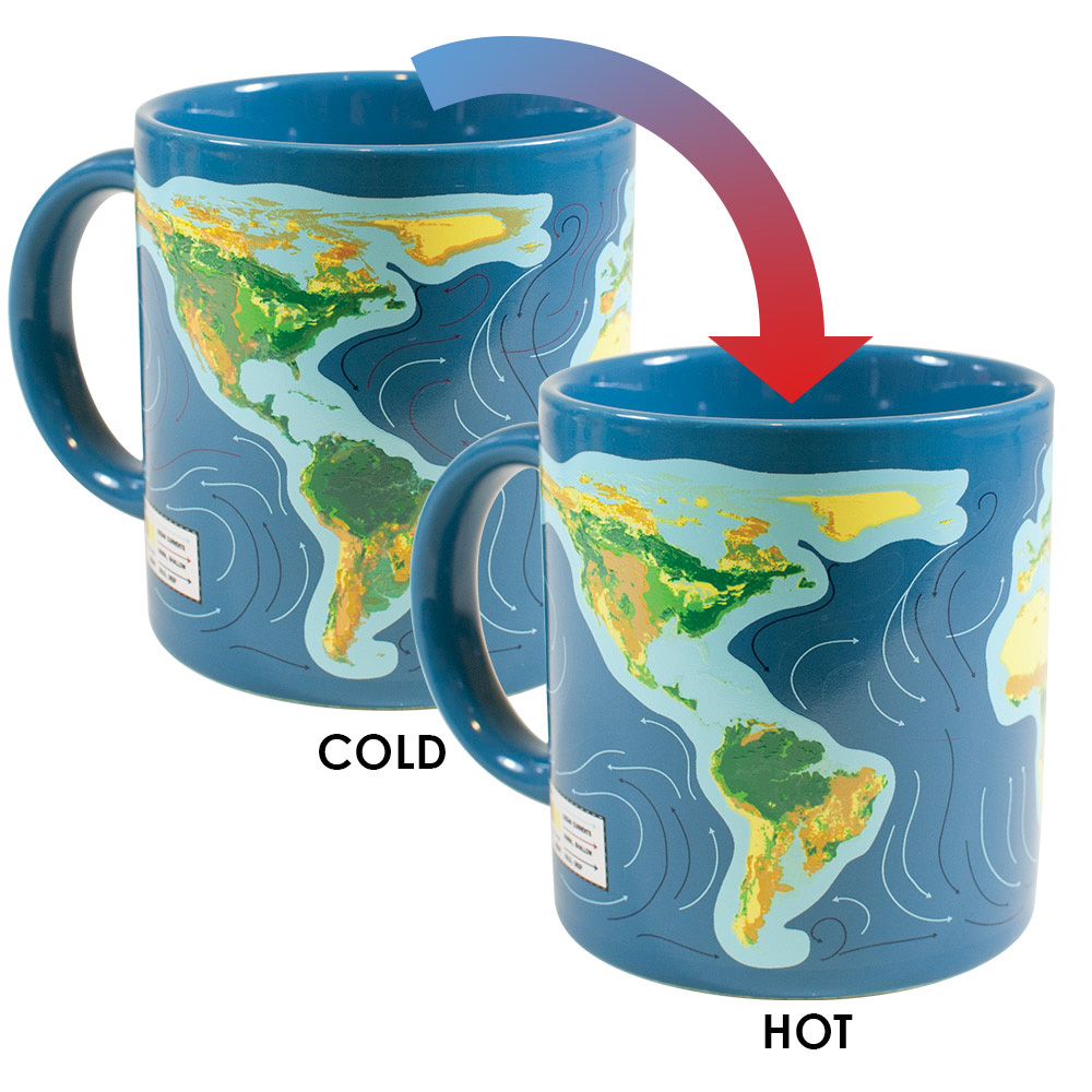 正品美国UPG 气候变暖创意 加热变色马克杯子陶瓷咖啡杯 德国直邮